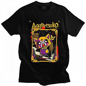 Aggretsuko T-Shirt - Printed Cotton Casual T-shirt