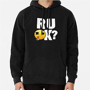 Aggretsuko Hoodies - R U OK ? funny dead emoji Pullover Hoodie