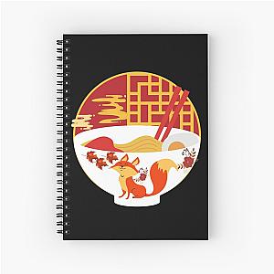 Aggretsuko Notebooks - FOX LEAVES RAMEN Spiral Notebook