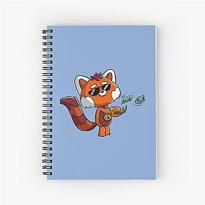 Aggretsuko Notebooks - Cute Red Panda Rich Panda Spiral Notebook