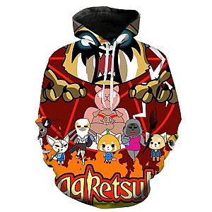 Aggretsuko Hoodie - Long Sleeve Pullover Trendy Hoodie