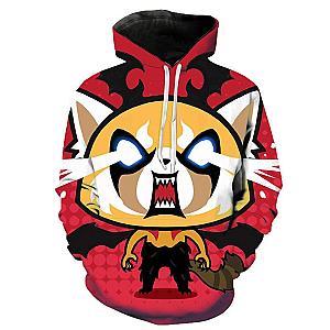 Aggretsuko Hoodie - Long Sleeve Karaoke Graphic Aggretsuko Hoodie