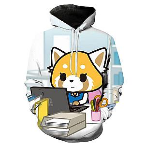 Aggretsuko Hoodie - 3D Printed Hooded Hoodie