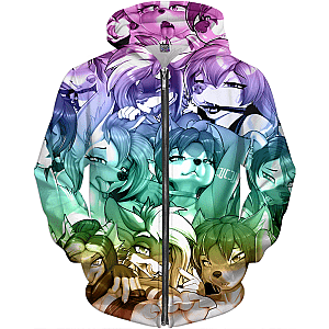 Ahegao Hoodies – Anime Ahegao 3D Zipped Hoodie