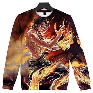 One Piece Sweatshirts – One Piece Ace The Fiery Pirate Sweatshirts