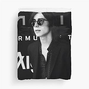 Aidan Gallagher Black and White Duvet Cover