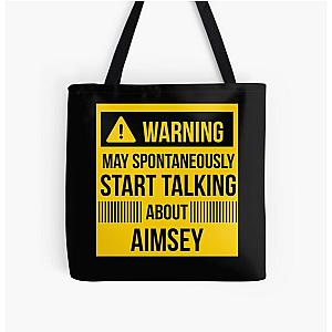Warning May Spontaneously Talk About Aimsey All Over Print Tote Bag