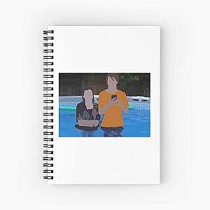Aimsey and Tubbo height check in a pool notebook