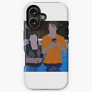 Aimsey and Tubbo height check in a pool drawing iPhone Case