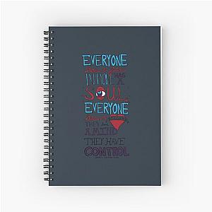 Ajj Hand Drawn Typography Sticker21 Spiral Notebook