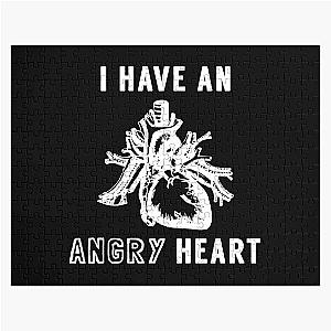 I Have An Angry Heart - AJJ, Band, Folk Punk, White Text Jigsaw Puzzle