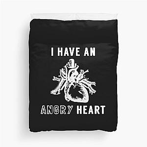 I Have An Angry Heart - AJJ, Band, Folk Punk, White Text Duvet Cover