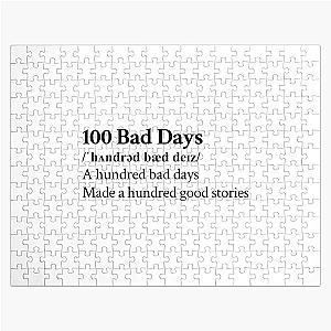 AJR Aesthetic Quote Lyrics Motivational 100 bad days Jigsaw Puzzle