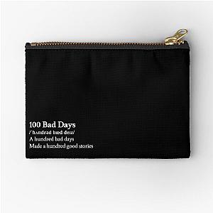 AJR Aesthetic Quote Lyrics Motivational Black Zipper Pouch