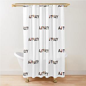 aj tracey t shirt - sticker Shower Curtain