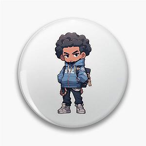 AJ Tracey Cartoon Character Pin