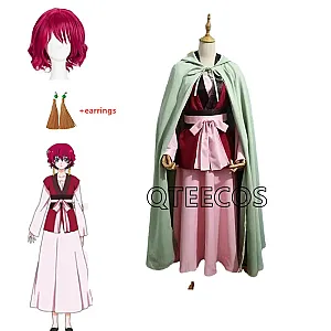 Akatsuki no Yona Princess Cosplay Costume Yona of the Dawn Dress With Cloak Women Halloween Anime Outfits Full Set