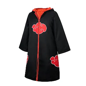 Brdwn Akatsuki Unisex Taka Hebi Hawk Snake Uchiha Sasuke Long Hoodie Casual Cloak Cotton-padded Wadded Jackets