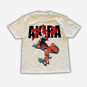 Akira T-Shirts - Akira Vintage Anime Graphic White Shirt