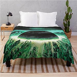 Akira Blanket - Akira Green Japanese Cyberpunk City Explosion Poster Throw Blanket RB0908