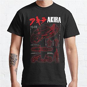 Akira T-Shirts - AKIRA - Kaneda bike blueprint Classic T-Shirt RB0908