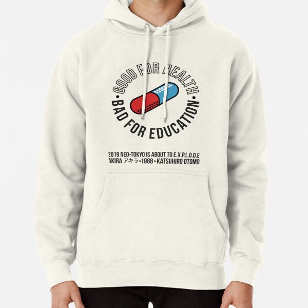 ssrcomhoodiemensoatmeal_heatherfrontsquare_productx600-bgf8f8f8.1 Akira - Good for Health bad for Education Pullover Hoodie RB0908 product Offical akira Merch