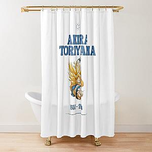 akira toriyama Blue and White  Simple Minimalist Cute Doodle  Shower Curtain
