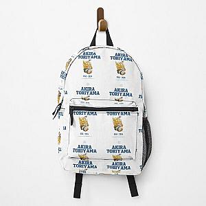 akira toriyama Blue and White  Simple Minimalist Cute Doodle  Backpack