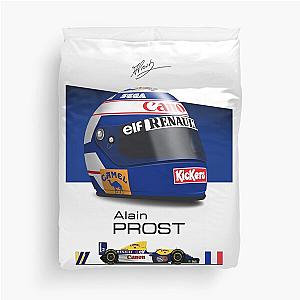Alain Prost 1993 Helmet and Car Print Duvet Cover