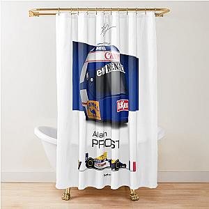 Alain Prost 1993 Helmet Car Print Shower Curtain