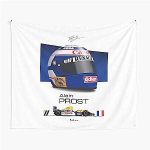 Alain Prost 1993 Helmet and Car Tapestry