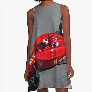 Alain Prost racing his 1990 641 F1 car A-Line Dress