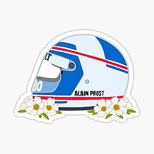 Alain Prost 1983 Helmet With Flowers Sticker