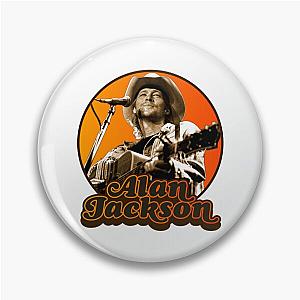 Alan Jackson Retro Style Classic Country Fan Art Pin