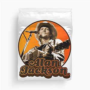 Alan Jackson Retro Style Classic Country Fan Art Duvet Cover