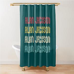 Alan Jackson Retro Word    Shower Curtain