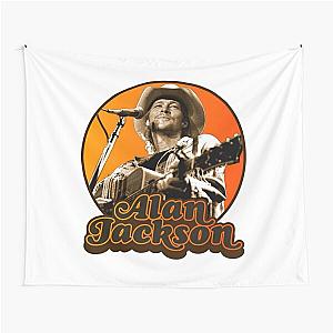 Alan Jackson Retro Style Classic Country Fan Art Tapestry