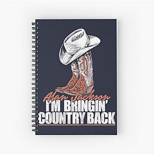 Alan Jackson Sticker Spiral Notebook