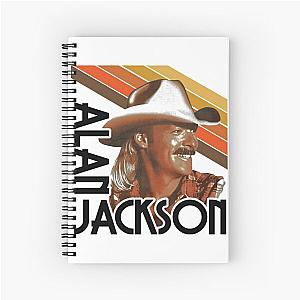 Alan Jackson Retro Country FanArt Tribute Shirt Spiral Notebook