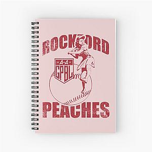 A League Of Their Own patch -Vintage Rockford Peaches logo Spiral Notebook