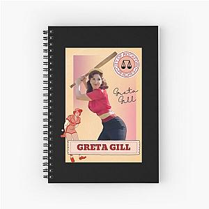 Greta Gill Baseball Card A League of Their Own Spiral Notebook