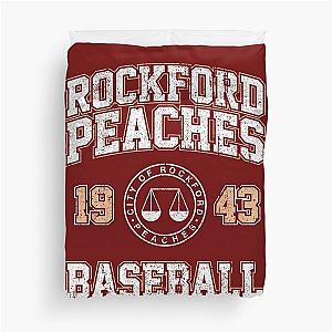 Rockford Peaches Baseball Duvet Cover