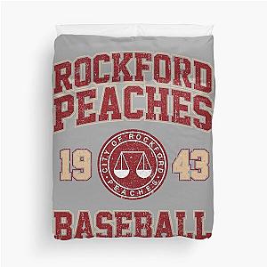 Rockford Peaches Baseball (Variant) Duvet Cover