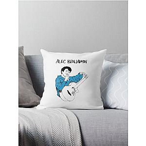 alec benjamin - blue hoodie Throw Pillow