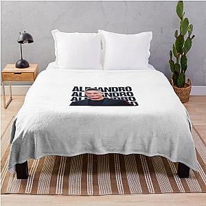 Alejandro Sanz Sticker Throw Blanket
