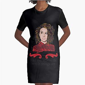 Alessia Cara With Lyrics Sticker Graphic T-Shirt Dress