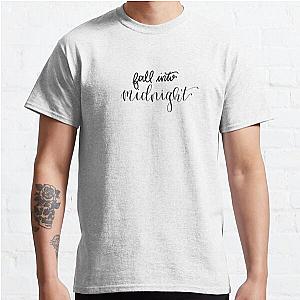 "Fall Into Midnight" quote from song "Midnight" by Liam Payne and Alesso digital lettering Classic T-Shirt