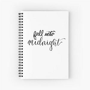 "Fall Into Midnight" quote from song "Midnight" by Liam Payne and Alesso digital lettering Spiral Notebook