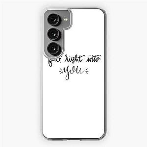 "Fall Right Into You" quote from song "Midnight" by Liam Payne and Alesso digital lettering Samsung Galaxy Soft Case