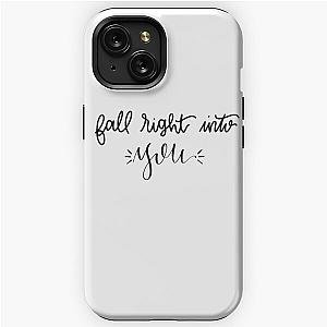 "Fall Right Into You" quote from song "Midnight" by Liam Payne and Alesso digital lettering iPhone Tough Case